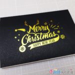 (可客製聖誕禮物)會說話錄音聖誕節卡片Merry Christmas-手工燙金-可客製，聖誕禮物 聖誕卡片 交換禮物ispeakcard_xmas_black_16